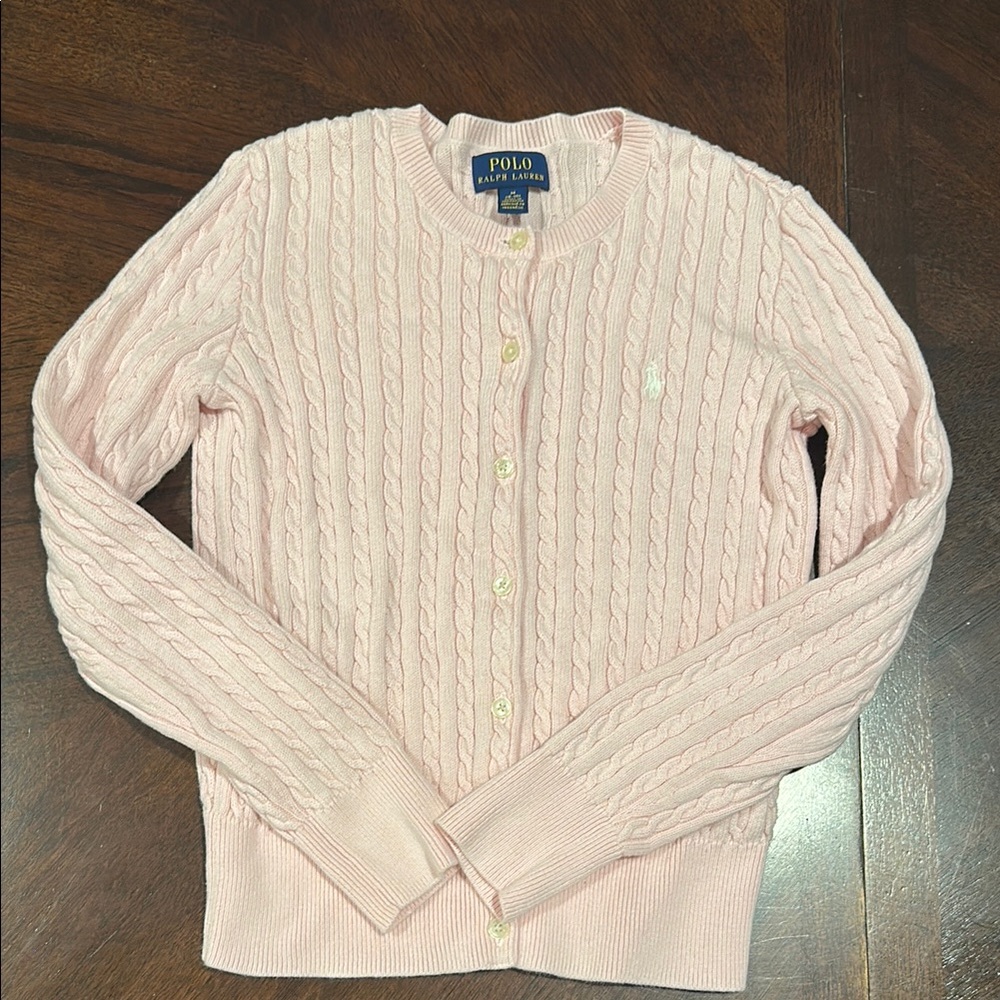 Kids Polo by Ralph Lauren Pink Cable Knit Sweater
